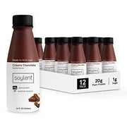 Soylent Creamy Chocolate Meal Replacement Shake, Contains 20g Complete Vegan Protein, Ready-to-Drink, 14oz, 12 Pack