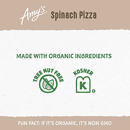 Amy's Frozen Spinach Pizza, Made with Feta, Mozzarella and Organic Tomatoes