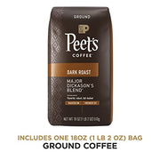 Peet's Coffee, Dark Roast Ground Coffee - Major Dickason's Blend 18 Ounce Bag