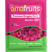 Amafruits Dragon Fruit (Pitaya) Bite Size Cubes - 16oz bag, 5 bag count