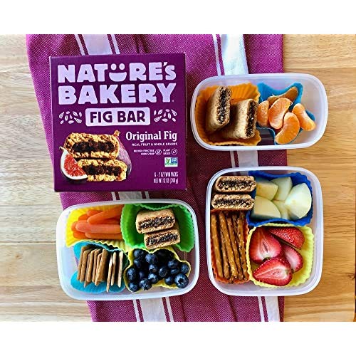 Nature’s Bakery Whole Wheat Fig Bars, Original Fig, Real Fruit, Vegan, Non-GMO, Snack bar, 1 box with 12 twin packs (12 twin packs)