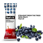 That's it. Apple + Blueberry 100% Natural Real Fruit Bar, Best High Fiber Vegan, Gluten Free Healthy Snack, Paleo for Children & Adults, Non GMO No Sugar Added, No Preservatives Energy Food (12 Pack)