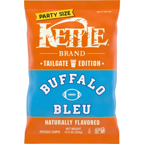 Kettle Brand Potato Chips, Buffalo Bleu Flavored Kettle Chips, 12.5 Ounce