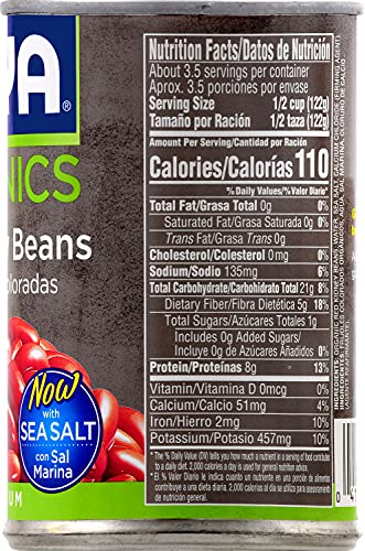 Goya Organic Red Kidney Beans, Low Sodium, 15.5 oz