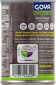 Goya Foods Organic Black Beans, 15.5 Ounce (Pack of 24)